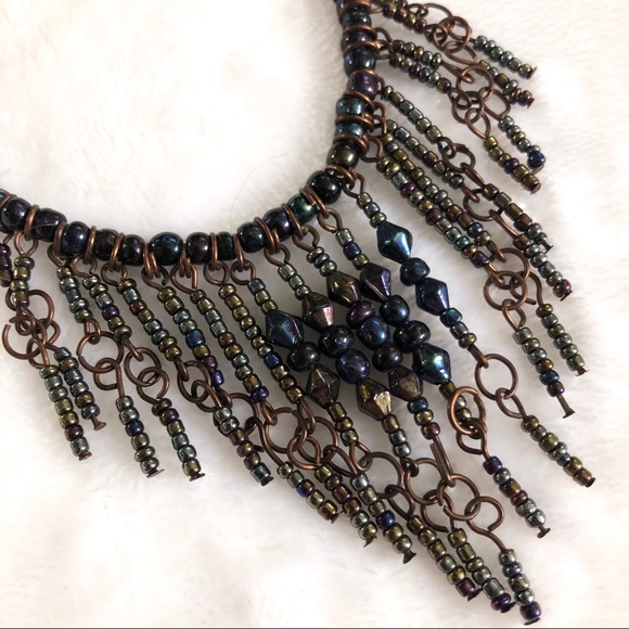 Beaded Fringe Necklace - Picture 5 of 8
